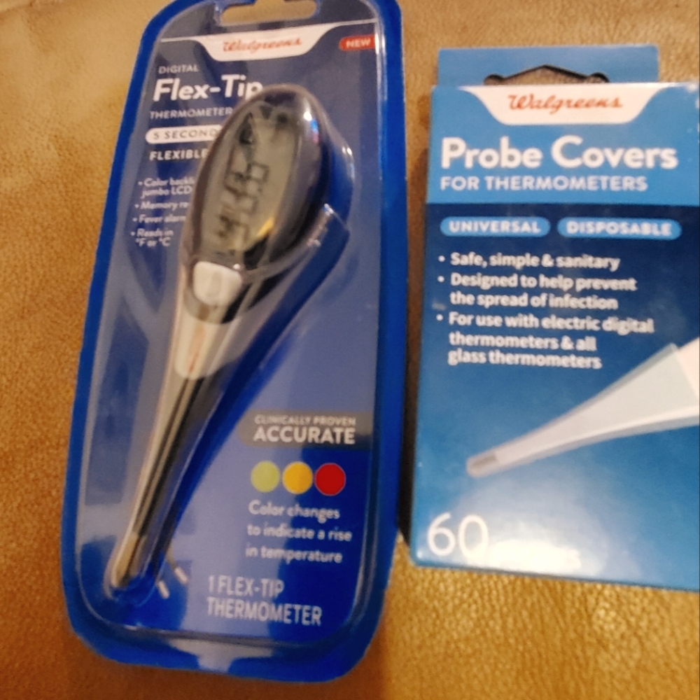 Walgreens Flextip Thermometer with Probe covers